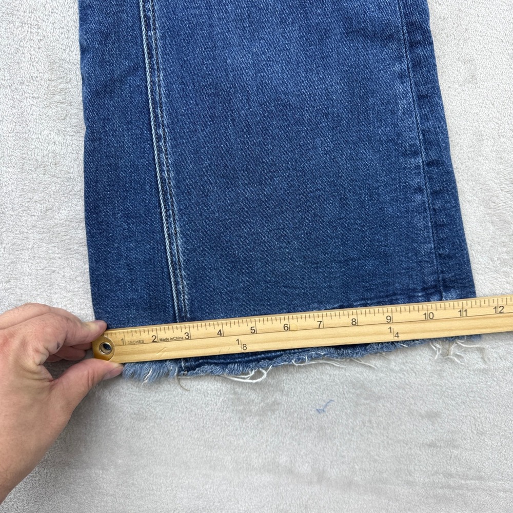 Bridge by Gly Jeans Women's 23 Super Flare Blue Hi Rise Raw Hem Retro Boho Denim - Picture 7 of 10